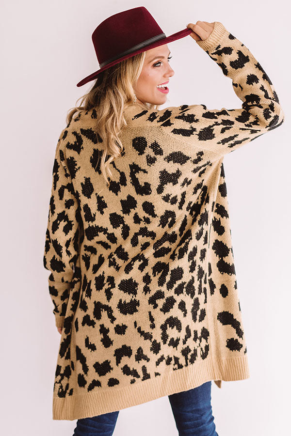 Beautiful Beat Knit Leopard Cardigan In Brown • Impressions Online Boutique
