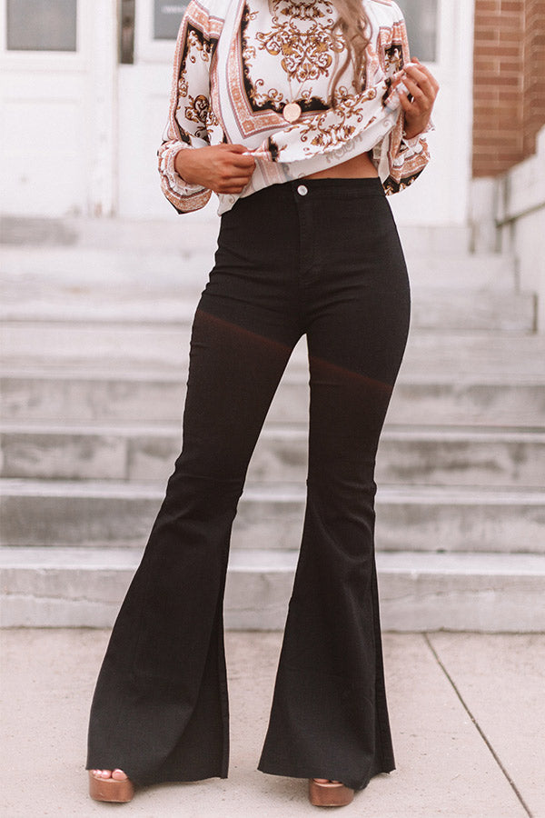 The Harmony High Waist Flare In Black • Impressions Online Boutique