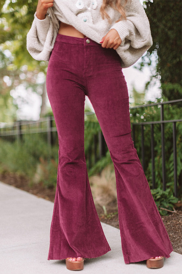 high waisted corduroy flares