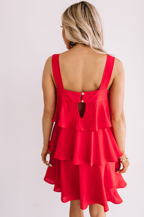 Darling Destination Tiered Dress in Red • Impressions Online Boutique