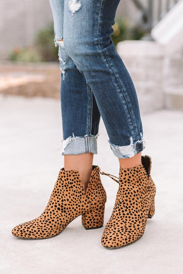 Leopard hot sale booties boutique