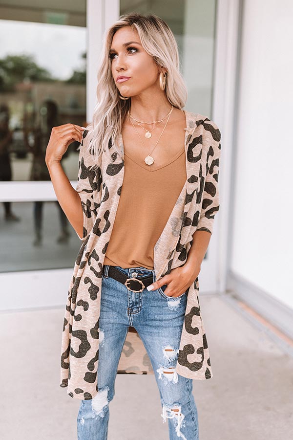 Bonfire Bonding Leopard Cardigan • Impressions Online Boutique