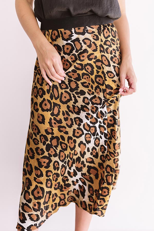 Vineyard Visit Leopard Skirt • Impressions Online Boutique