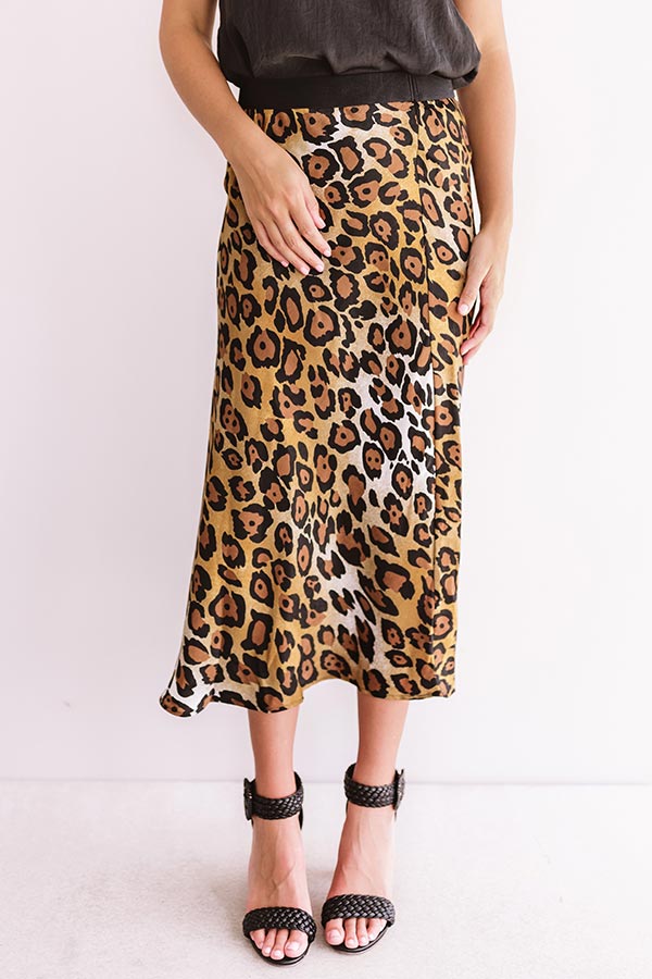 Vineyard Visit Leopard Skirt • Impressions Online Boutique