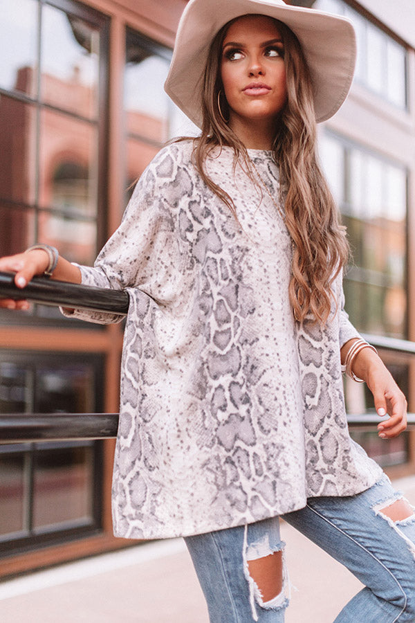 Chicago Chill Snake Print Shift Top