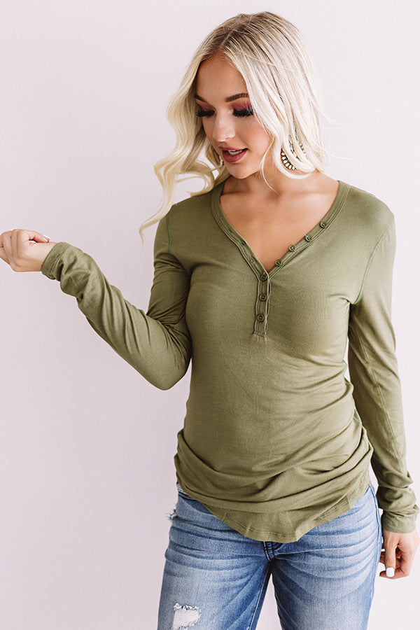 Out And About Shift Tee In Sage