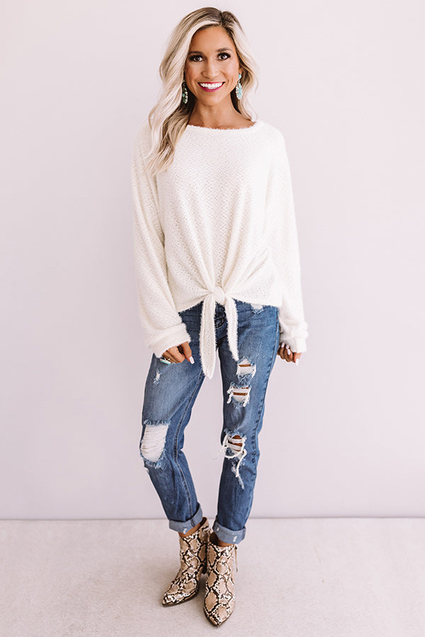 Playing Knit Cool Top In Ivory • Impressions Online Boutique