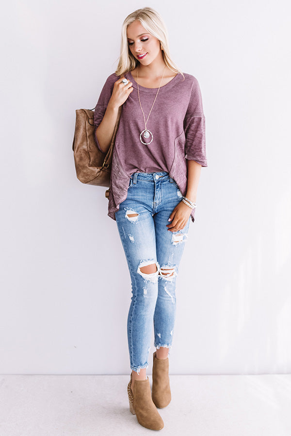 Cool And Collected Shift Top In Violet • Impressions Online Boutique