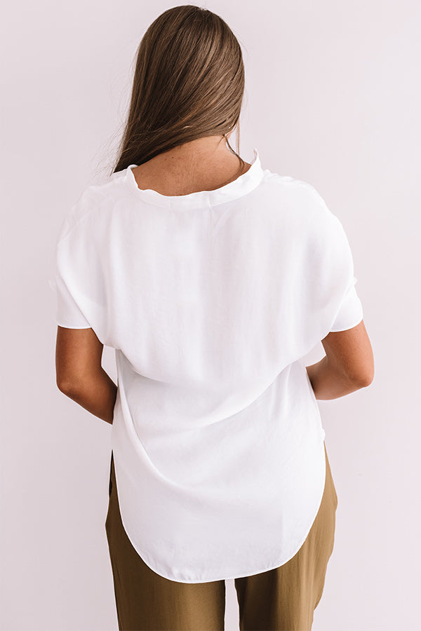 Meant For Martinis Satin Top In White • Impressions Online Boutique