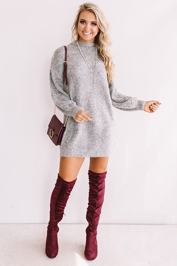 sweater dresses with knee high boots