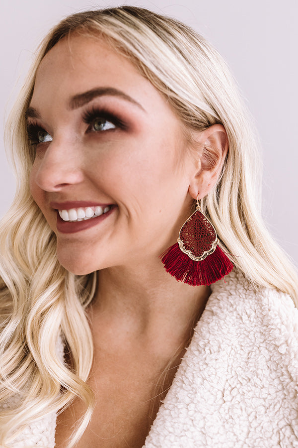 The Charmed Life Earrings In Wine • Impressions Online Boutique