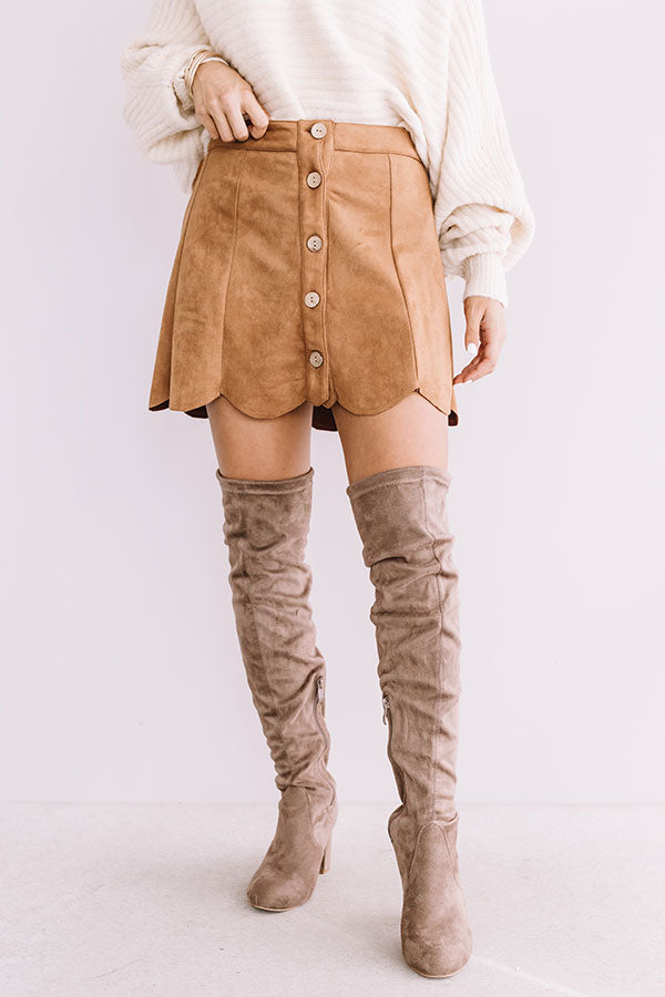 camel colored skirt