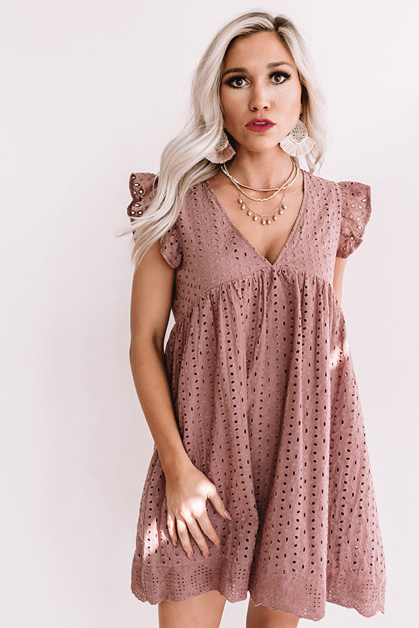 Sway Into Style Eyelet Romper In Dusty Purple • Impressions Online Boutique