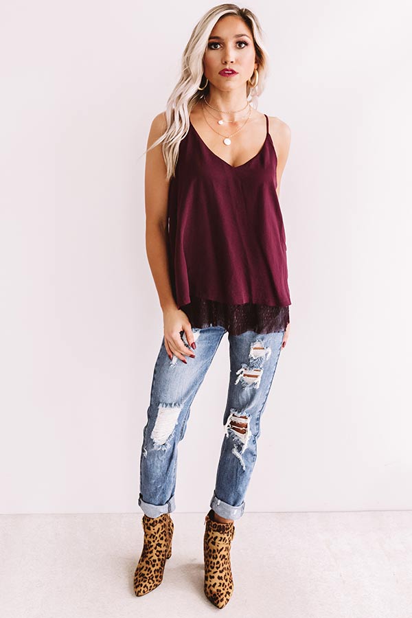 Cider And Chic Shift Tank In Windsor Wine • Impressions Online Boutique