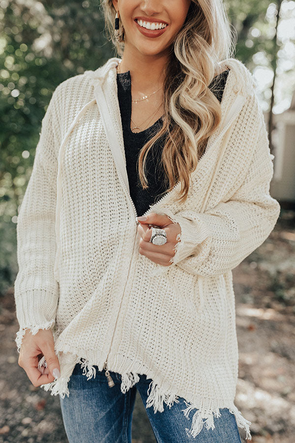 East Coast Road Trip Frayed Sweater • Impressions Online Boutique