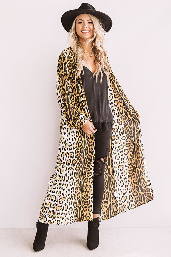 Weekend Ritual Leopard Duster • Impressions Online Boutique