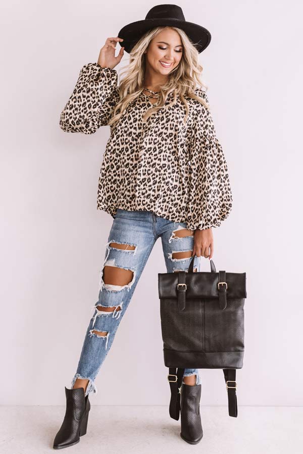 Sips In Sonoma Leopard Shift Top • Impressions Online Boutique
