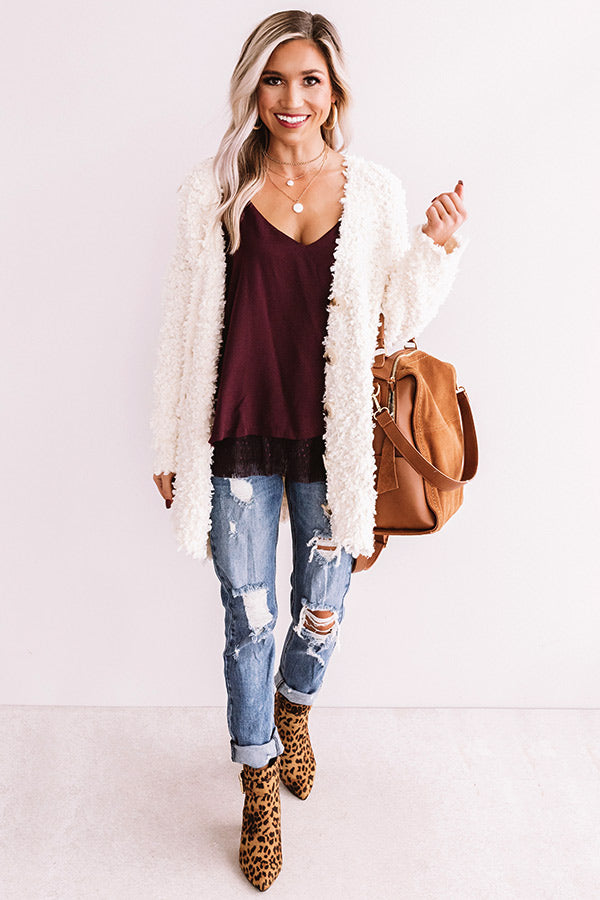 Marshmallow Cuddles Knit Cardigan In Ivory • Impressions Online Boutique