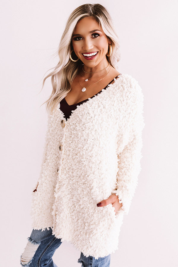 Marshmallow Cuddles Knit Cardigan In Ivory • Impressions Online Boutique