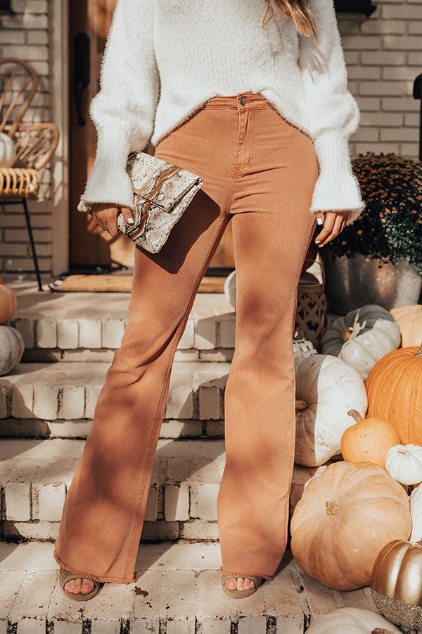 The Charli High Waist Pants In Light Rust • Impressions Online Boutique