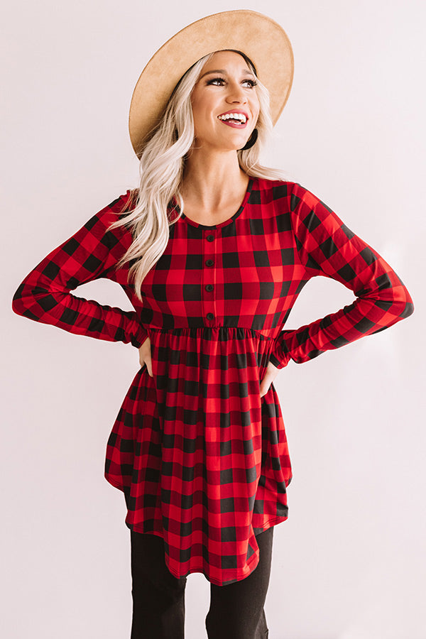 Insider Style Buffalo Check Babydoll Top • Impressions Online Boutique