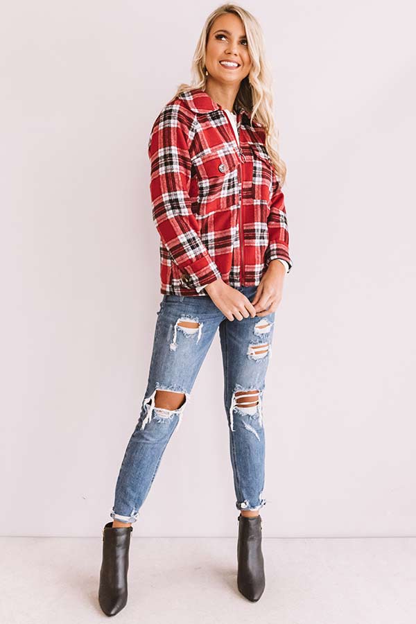 Camped Out Plaid Jacket • Impressions Online Boutique