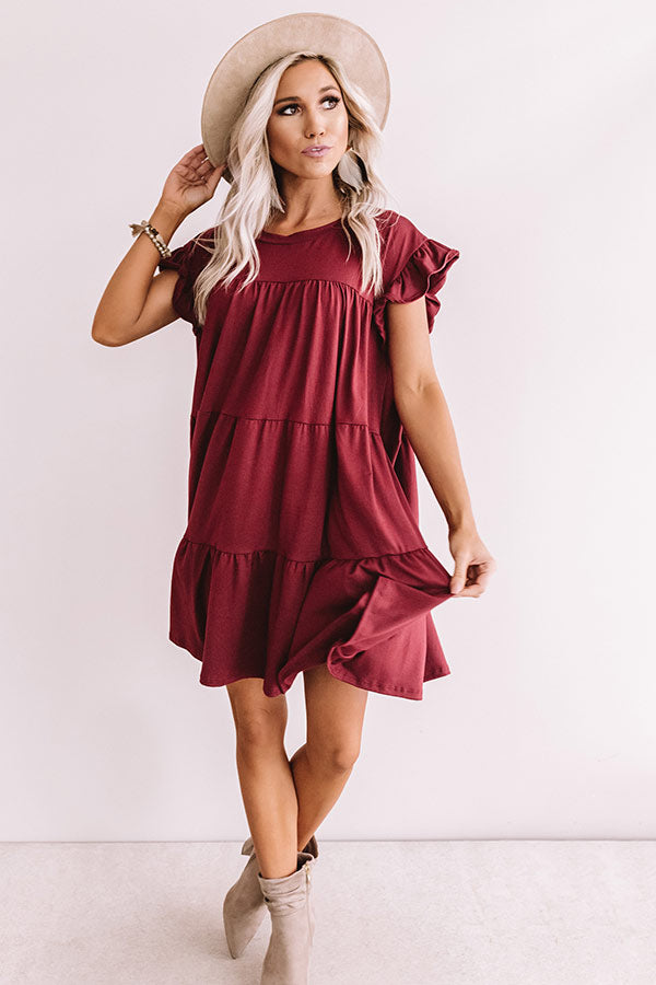 Ready To Party Babydoll Dress In Merlot • Impressions Online Boutique