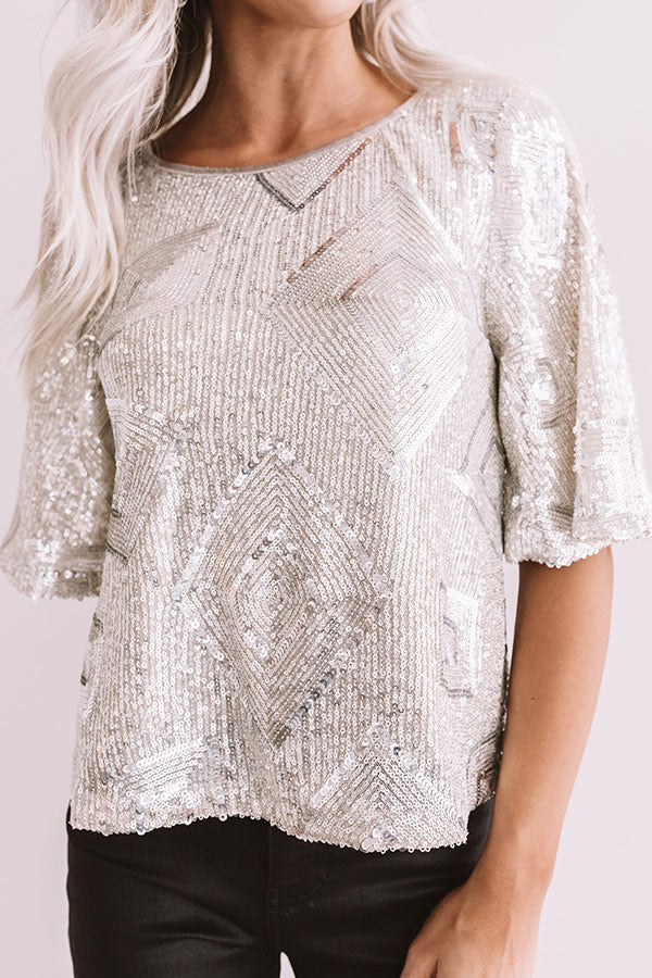 Countdown To Champagne Sequin Top • Impressions Online Boutique