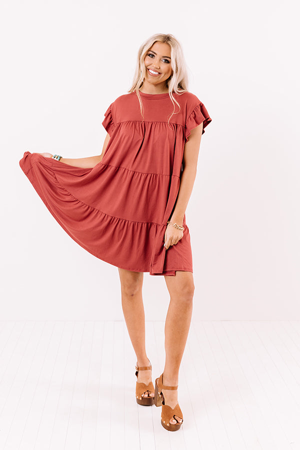 matras Verloren prinses Ready To Party Babydoll Dress In Rustic Rose • Impressions Online Boutique