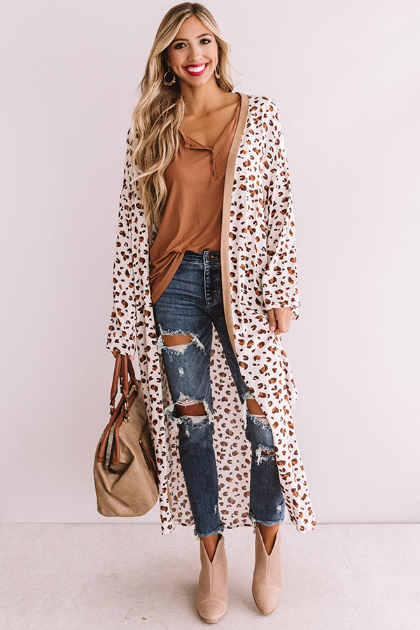 Times Square Kisses Leopard Duster • Impressions Online Boutique