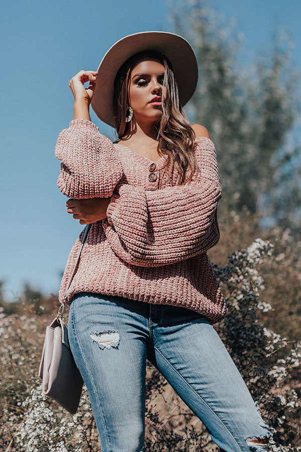 Blush sale chenille sweater