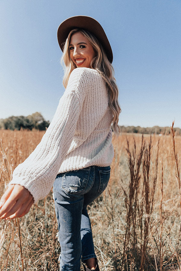 Chill Weekend Chenille Sweater In Stone • Impressions Online Boutique