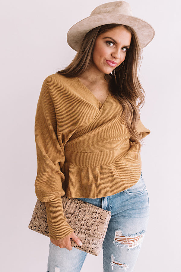 wrap sweater top