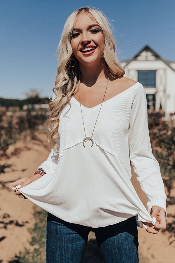 East Avenue Babydoll Top In White • Impressions Online Boutique
