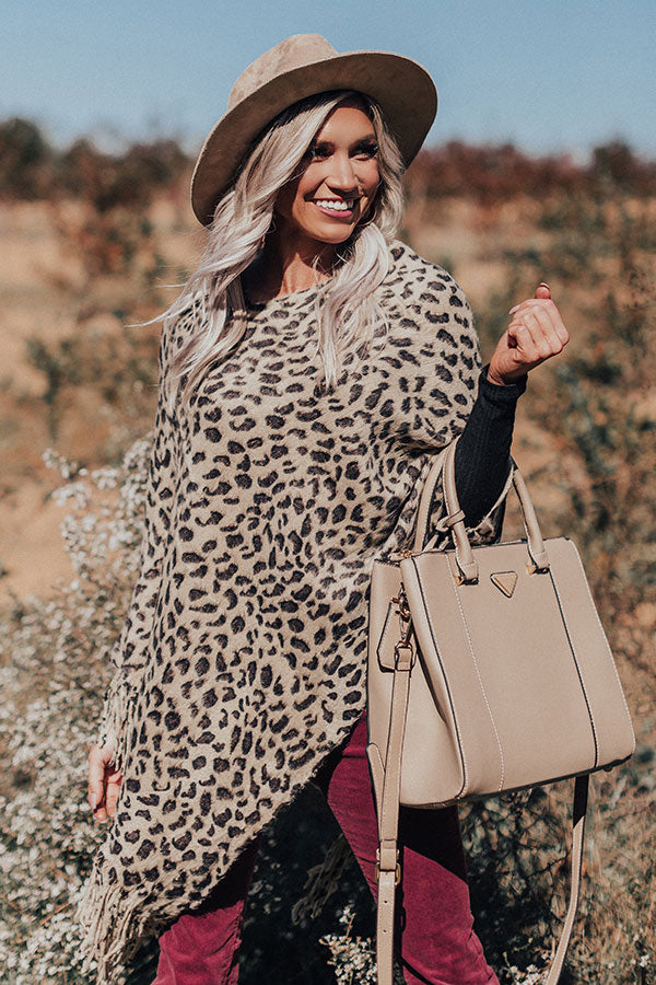 The Finer Things Leopard Poncho • Impressions Online Boutique