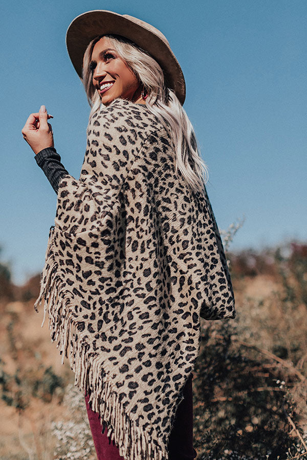 The Finer Things Leopard Poncho • Impressions Online Boutique