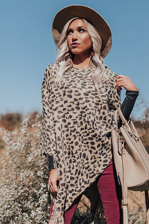 The Finer Things Leopard Poncho • Impressions Online Boutique