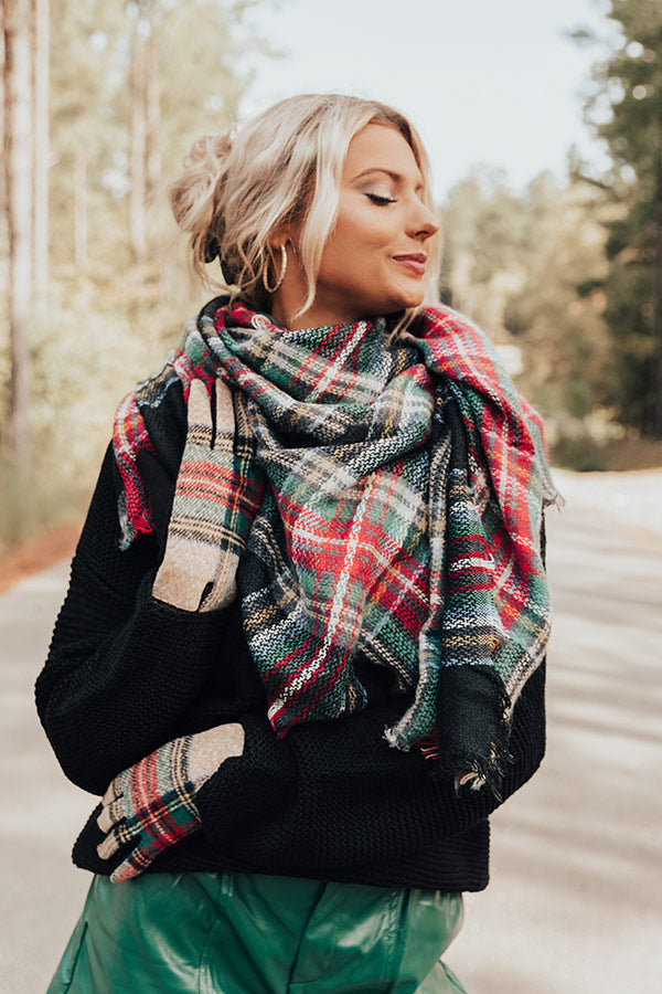 Chilly Situation Plaid Blanket Scarf • Impressions Online Boutique