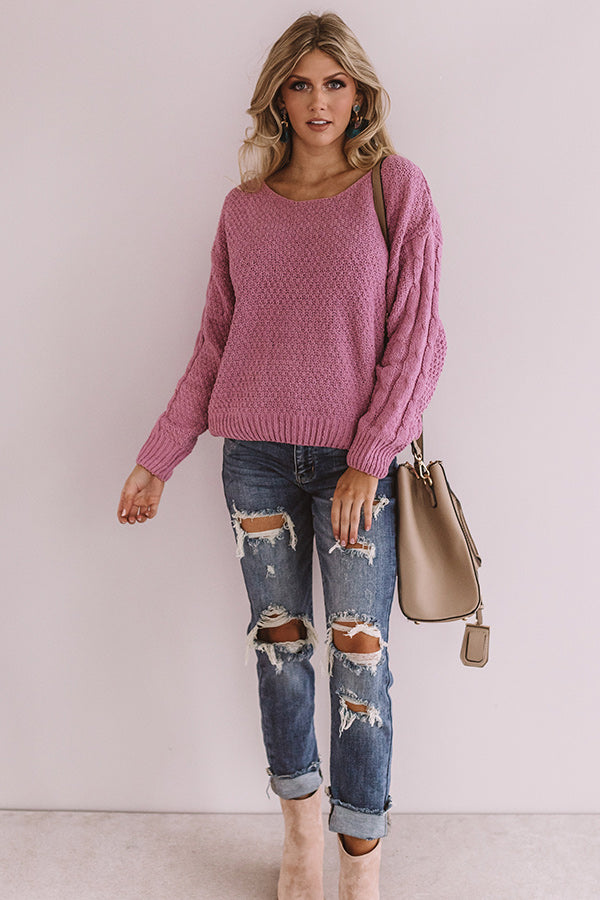 Cocoa Stroll Chenille Sweater In Blush • Impressions Online Boutique