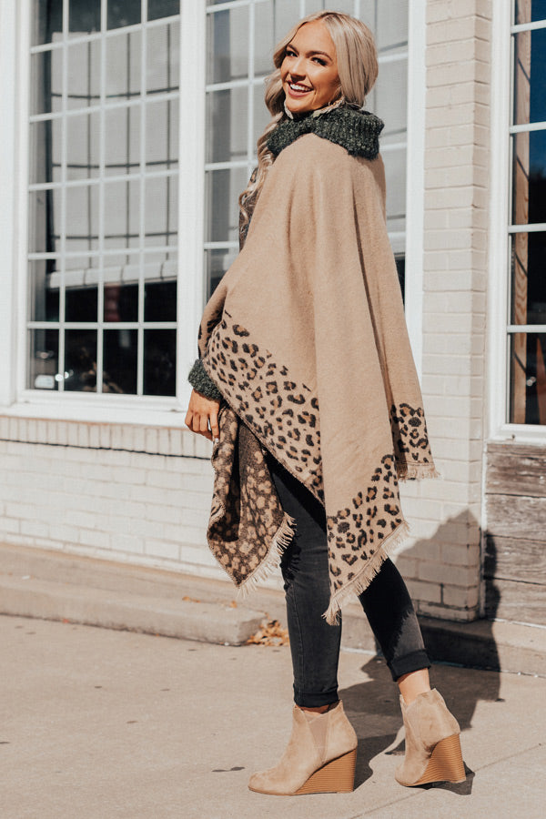 Warmest Welcome Leopard Poncho • Impressions Online Boutique