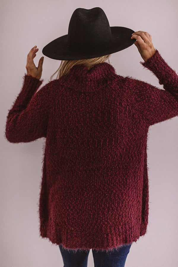 Softer Side Knit Sweater In Maroon • Impressions Online Boutique