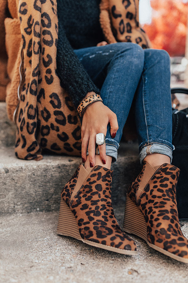 leopard bootie shoes