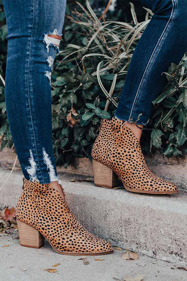 cheetah bootie