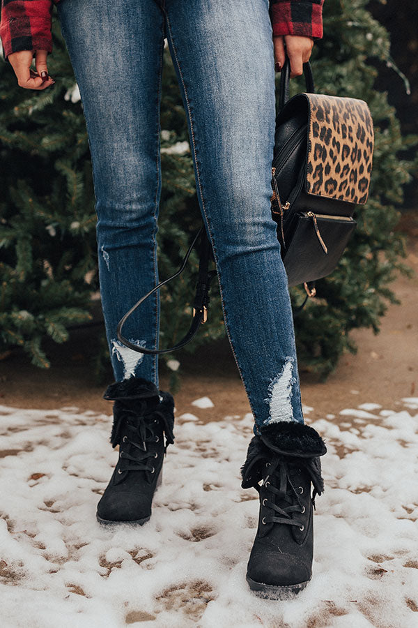 The Arielle Faux Fur Lined Boot In Black • Impressions Online Boutique