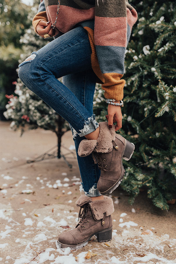 The Arielle Faux Fur Lined Boot In Chesnut • Impressions Online Boutique
