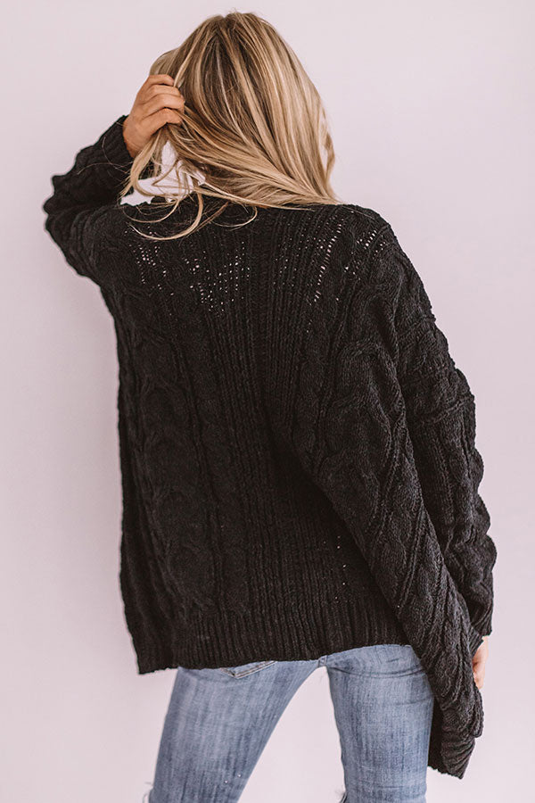 Own Knit Girl Cardigan In Black • Impressions Online Boutique