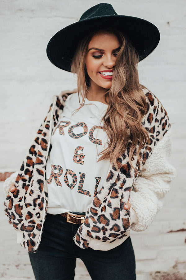 Snowbound Leopard Plush Jacket • Impressions Online Boutique