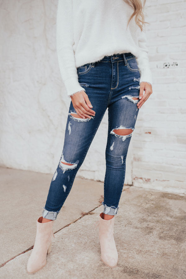 The Ambrielle High Waist Distressed Skinny • Impressions Online Boutique