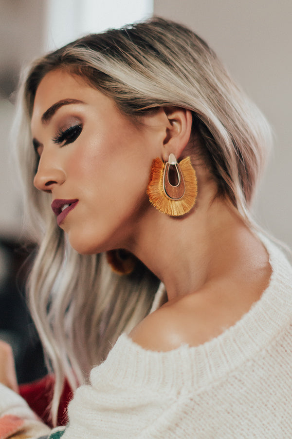 Passport Please Earrings In Mustard