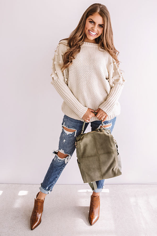 Cuddles Divine Knit Sweater in Stone • Impressions Online Boutique